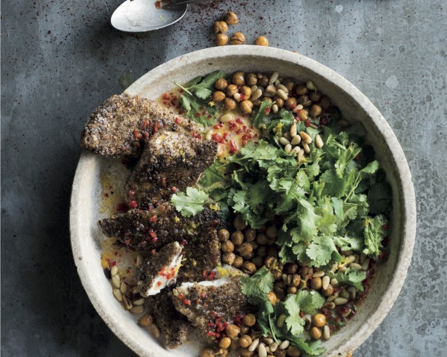 Sumac-Crusted Snapper with Roasted Chickpea Salad