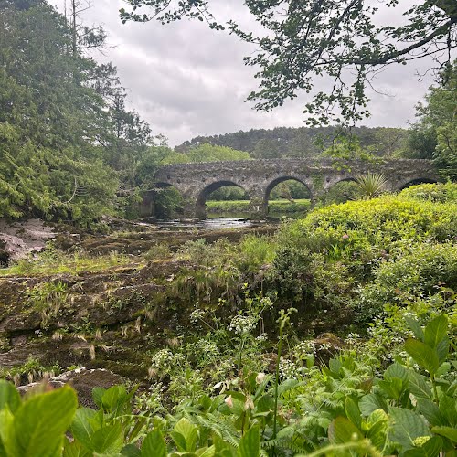 The river and bridge adjacent to the hotel