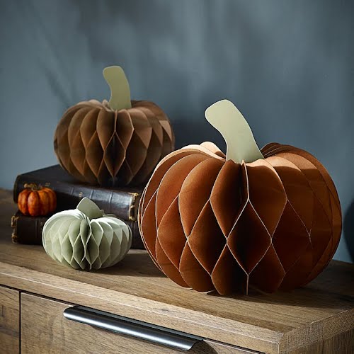 Next, Set of 3 Paper Pumpkin Decorations, €11.73