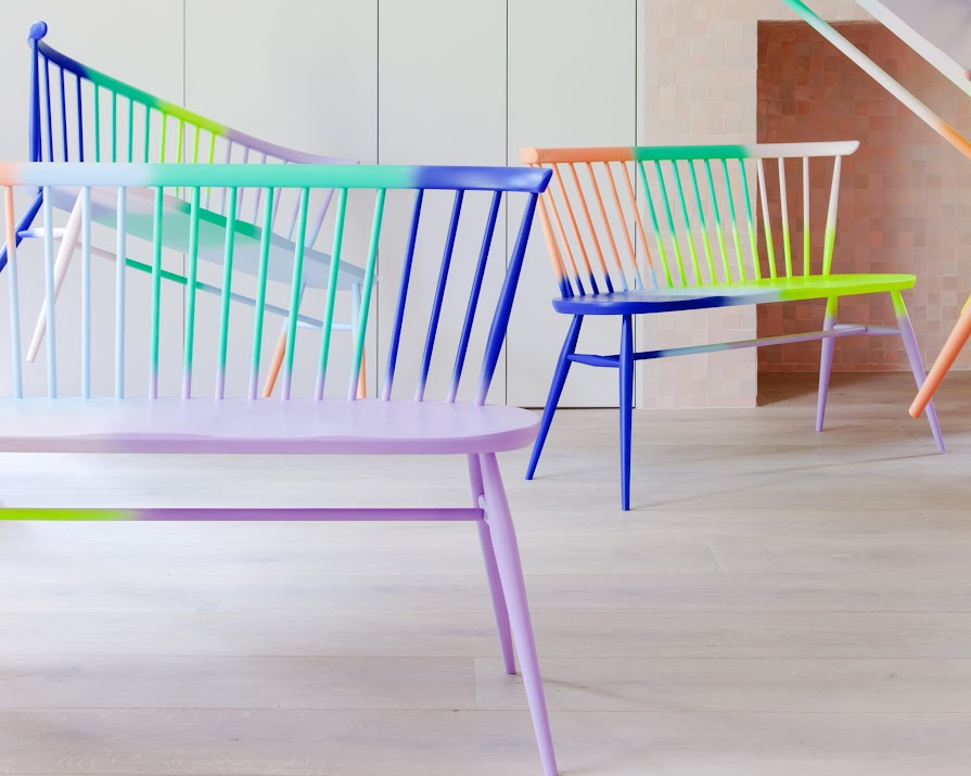 Ercol and 2LG celebrate Pride with a limited edition love seat