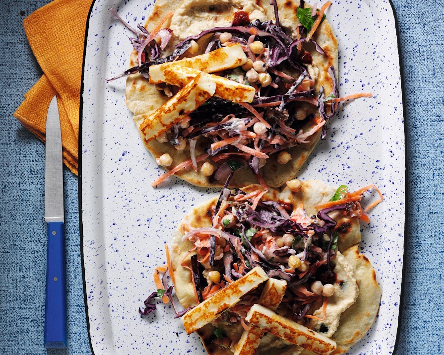 Halloumi flatbreads – the perfect midweek vegetarian supper