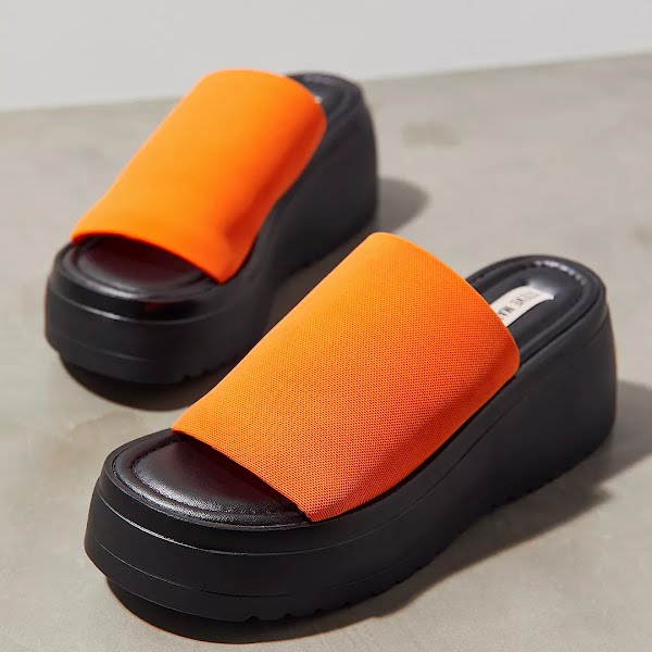 Steve Madden Orange & Black Scrunchy Sandals, €115, Urban Outfitters