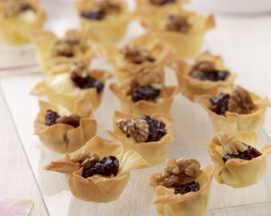Brie, Walnut and Blackcurrant Tartlets