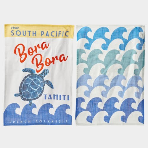 Bora Bora Printed Tea Towels set of two, €20, Oliver Bonas