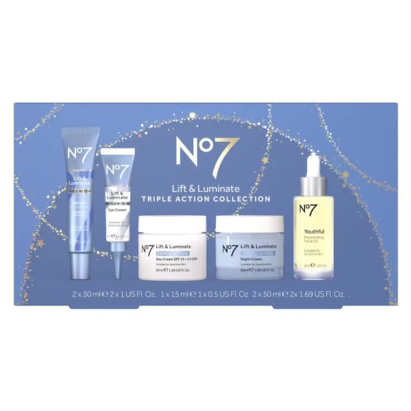 offer No7 Lift and Luminate Skincare Collection 5-Piece Gift Set, €68