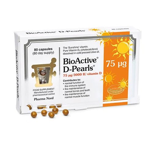 Pharma Nord BioActive Vitamin D Pearls 75UG, Was €20.05, Now €16.76