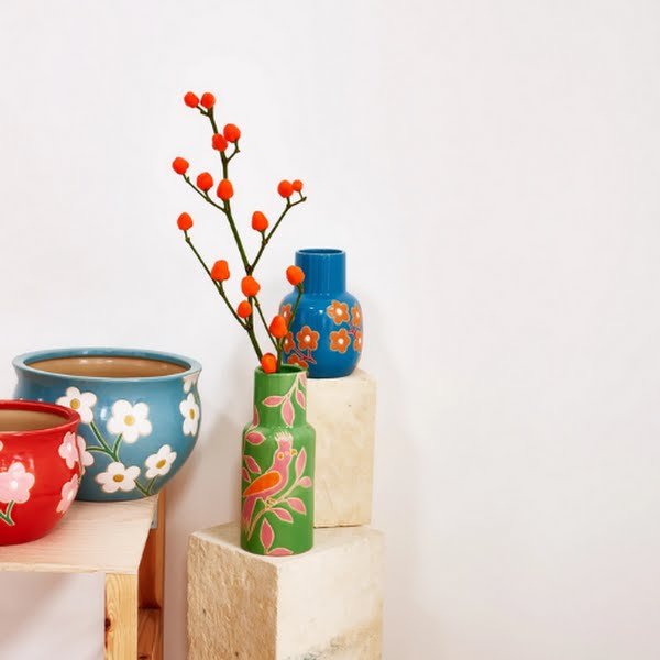 Fulo Bird Green Ceramic Vase, €32, Oliver Bonas