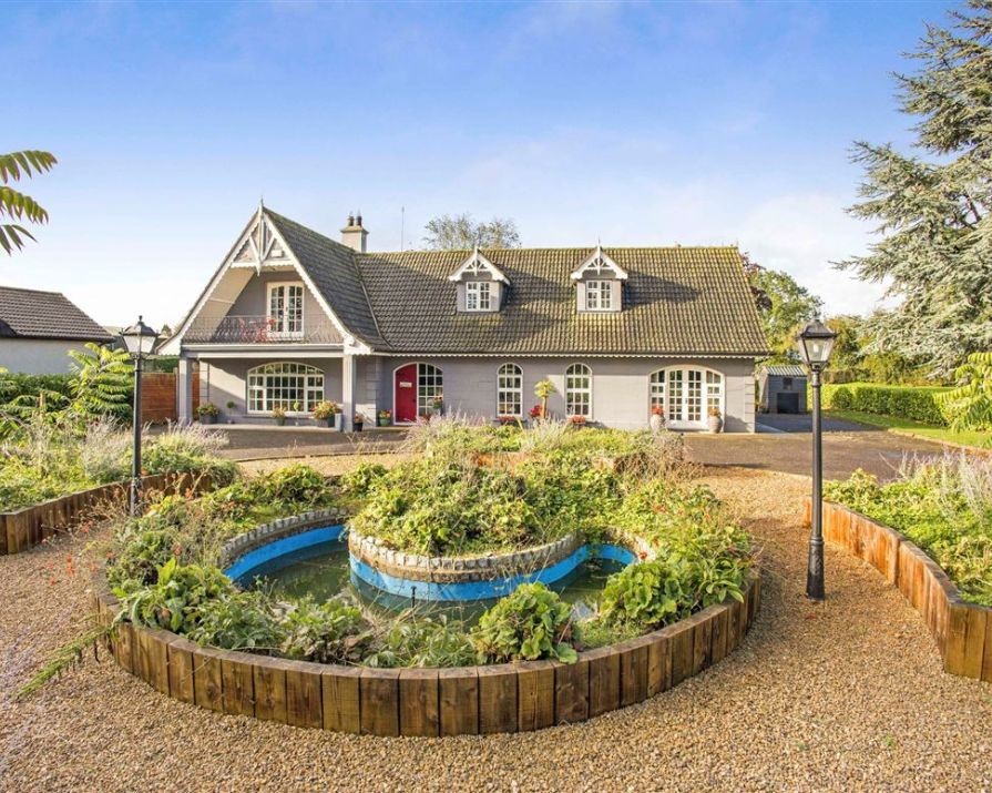 Set on a generous site of landscaped gardens, this Meath family home is on sale for €575,000