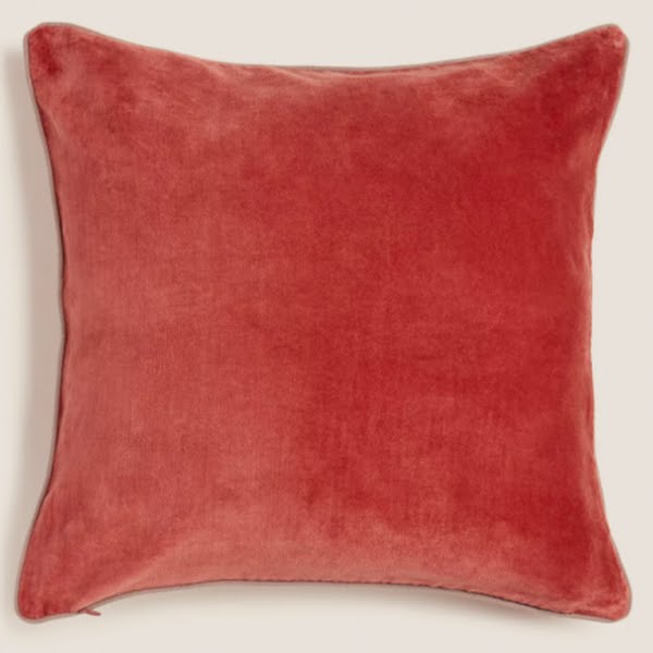 Cotton velvet cushion, €30, Marks and Spencer