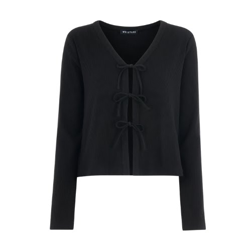 Tie Front Ribbed Cardigan, €49, Whistles