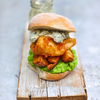 This fish & chips burger was made for bank holidays