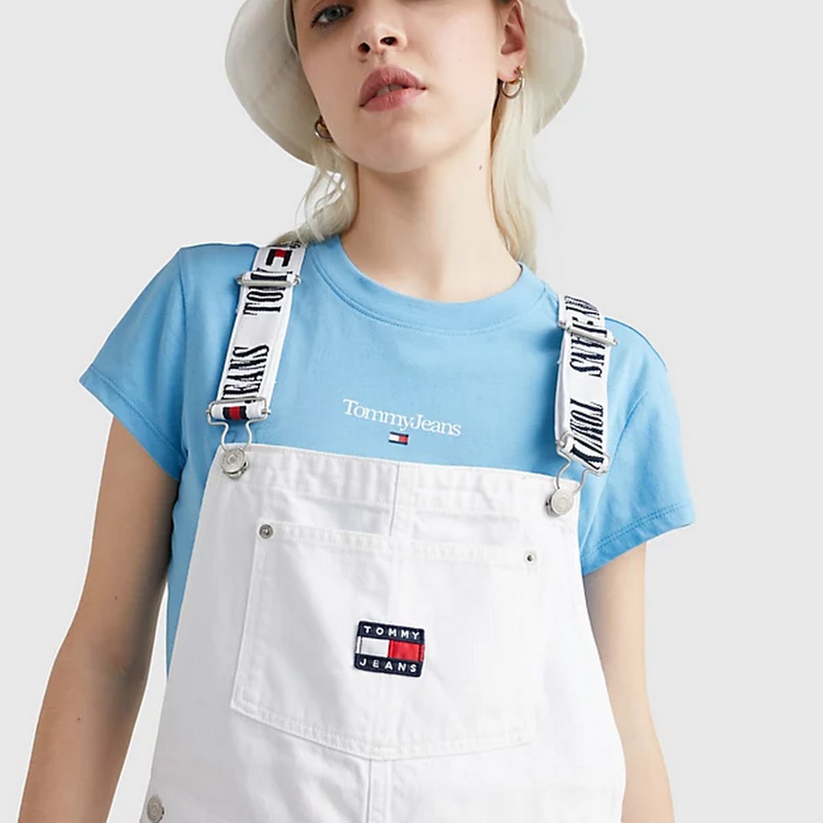 Recycled Denim Wide Leg Dungarees, €149.90, Tommy Hilfiger
