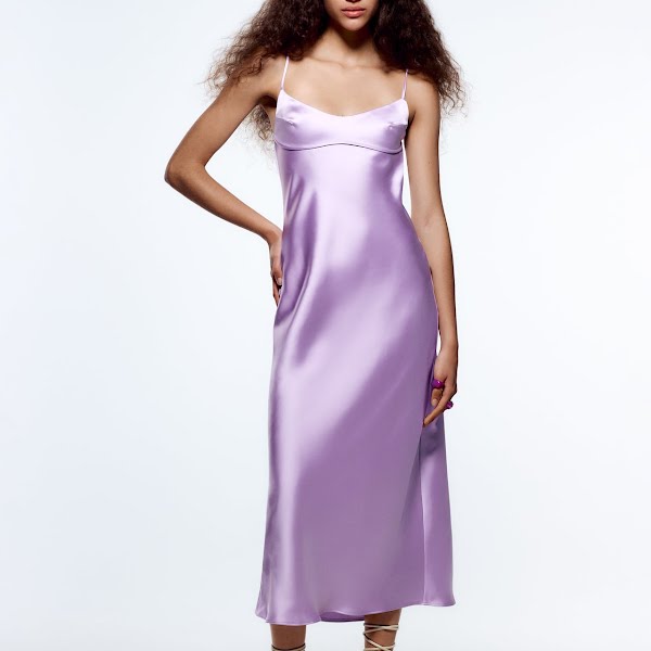 Satin Dress, €45.95, Zara