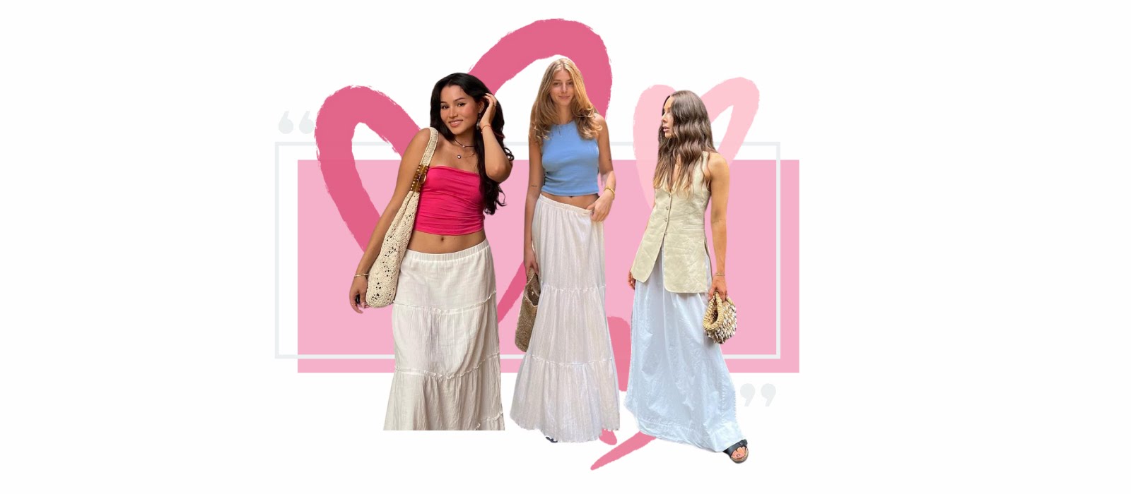 White maxi skirts will be your summer saviour this year