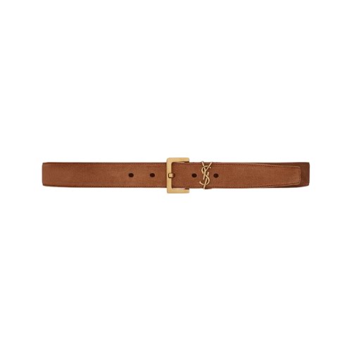 Cassandre Belt with Square Buckle in Suede, €475, Yves Saint Laurent