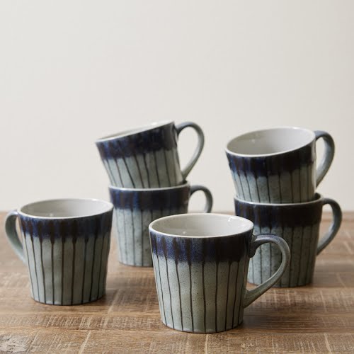 Meadows & Byrne, Lumi Stripe Glaze Mug Set, €60