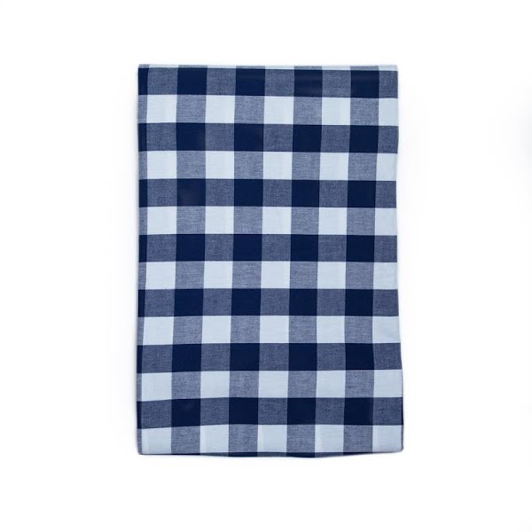 Navy Check Tablecloth,€85, The Designed Table