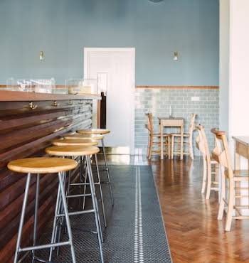 The beautiful bar at Belfast's most buzzed-about restaurant, Ox Cave on Oxford Street.