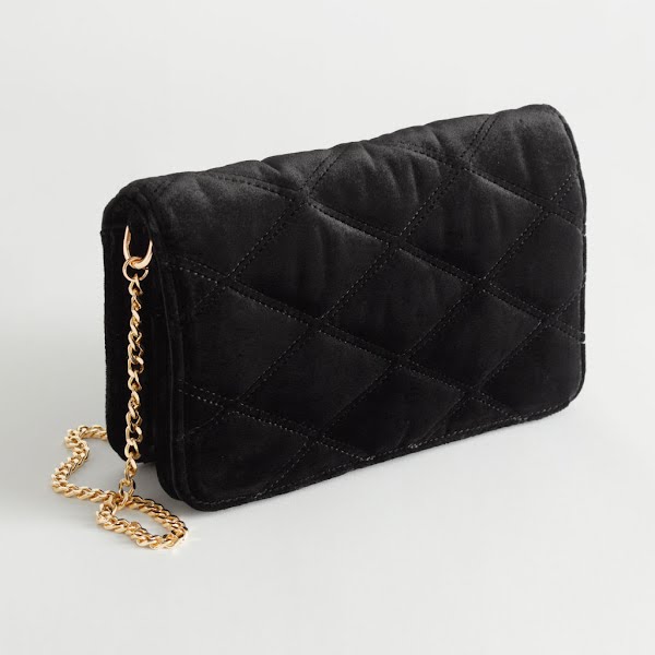 Quilted Velvet Clutch Bag, €36, &Other Stories
