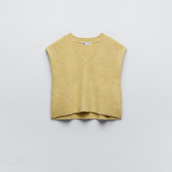 V-Neck Knit Vest, €19.99, Zara