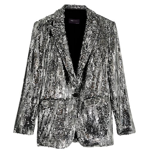 Tailored Sequin Single Breasted Blazer, €110