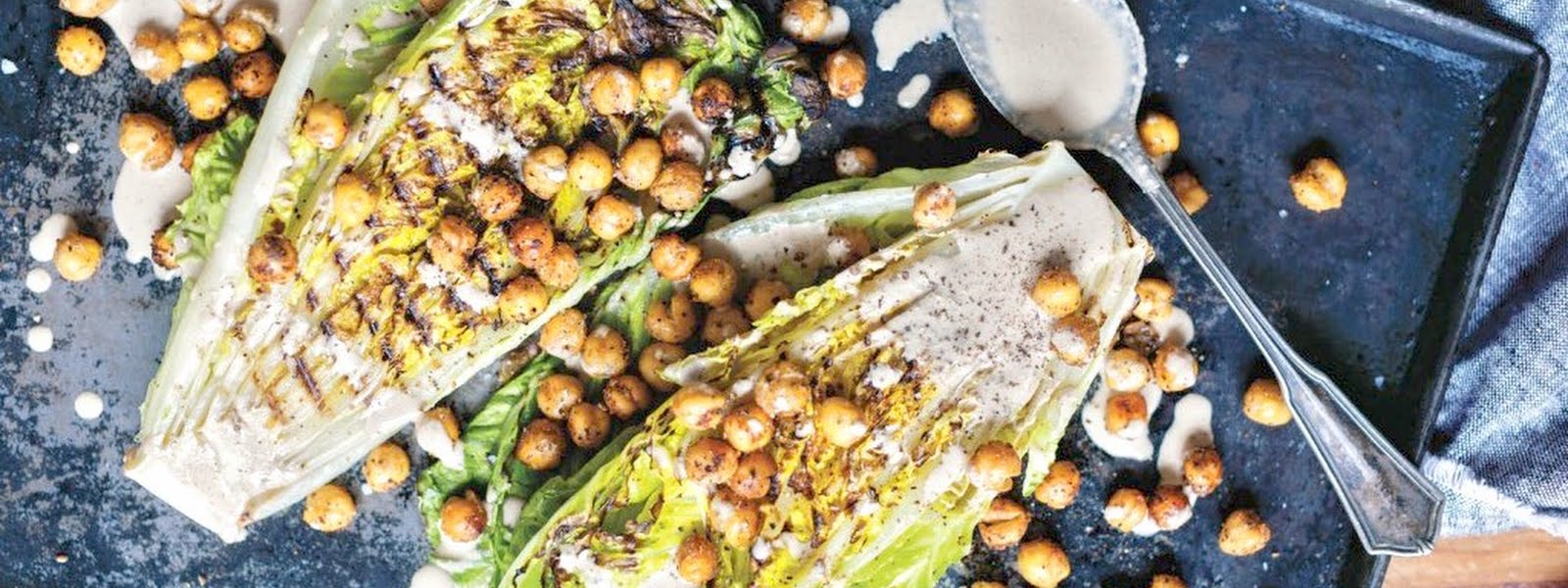 Supper Club: Grilled Caesar salad with chickpea croutons