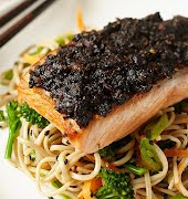Supper Club: Nori-crusted salmon with soba noodles