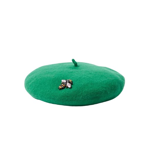 Bee Green Wool Beret Hat, €31.50