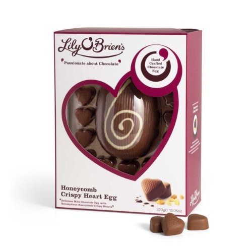 Lily O'Briens Honeycomb Crispy Heart Milk Chocolate Boxed Egg, €16