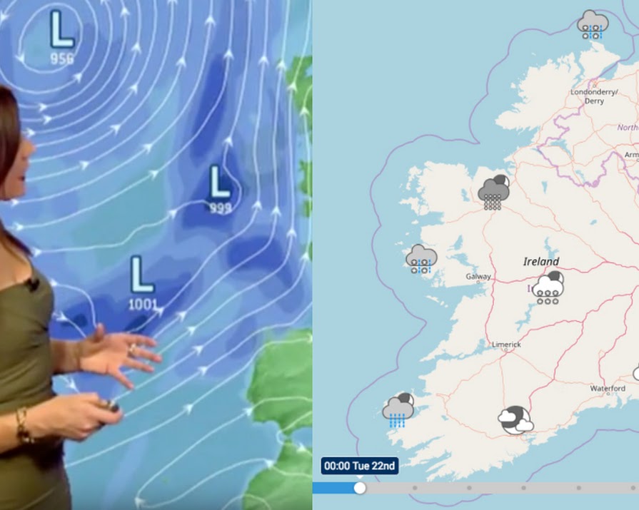 MET Éireann says heavy rain and ‘some snow’ due Monday and Tuesday