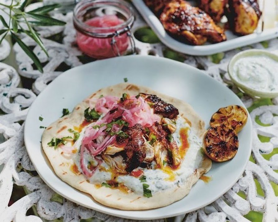 Supper Club: Marinated chicken flatbreads with charred limes and saffron butter