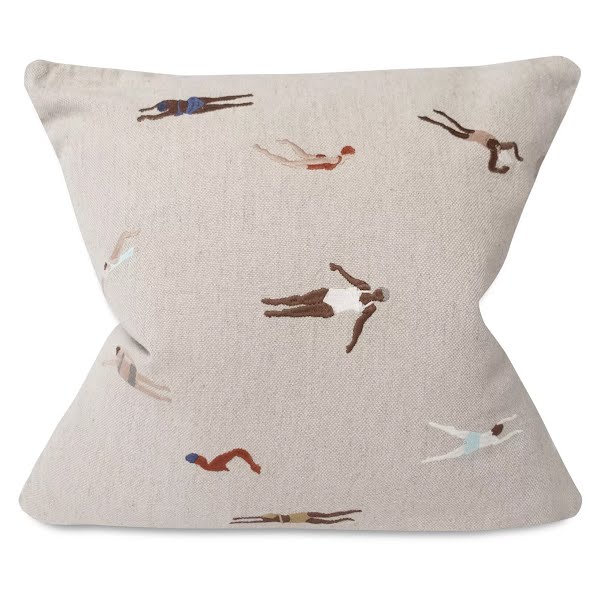 Swimmers Embroidered Cushion, €75