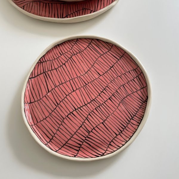 Handmade ceramic plate, from €18.25, RobinsonArtCo on Etsy