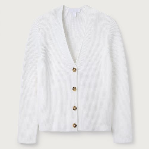 Ribbed Cotton-Rich Cardigan, €128