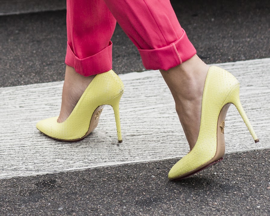 30cm High Heels Women's Party Shoes Stiletto Platform Metal Heel Floral  Pumps Sz | eBay