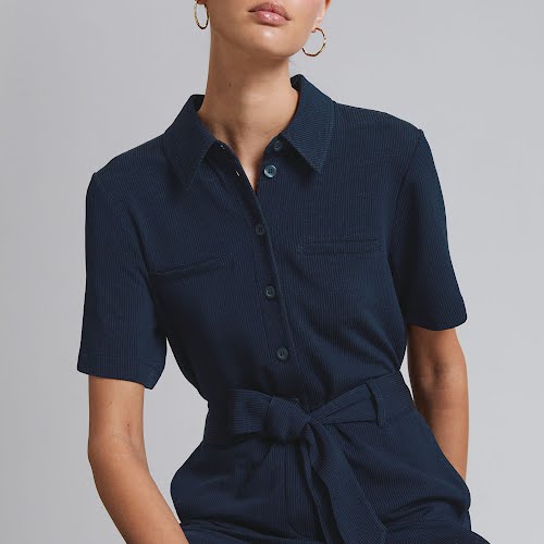 & Other Stories Belted Short Sleeve Jumpsuit, €129