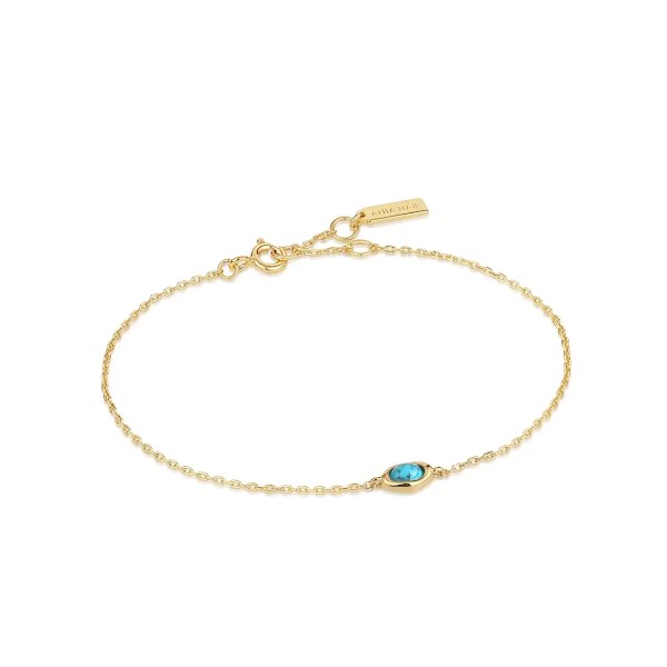 Turquoise Wave Bracelet Gold, €55, Ania Haie