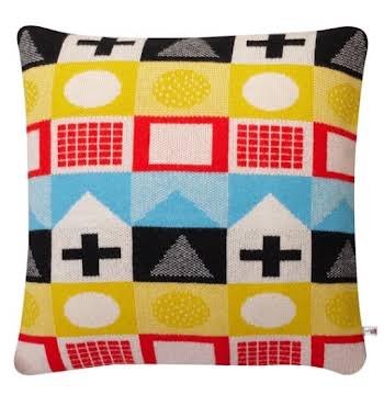 1. Playtime cushion in primary, ?86, Donna Wilson