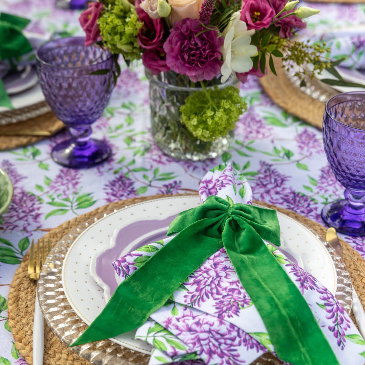 Set of 4 Wisteria Cotton Napkins, €48, The Designed Table