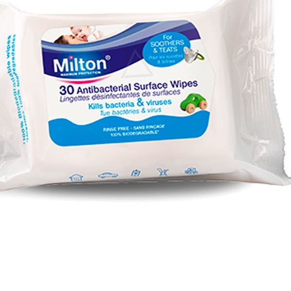 Milton Anti-Bacterial Surface Wipes, €3.99
