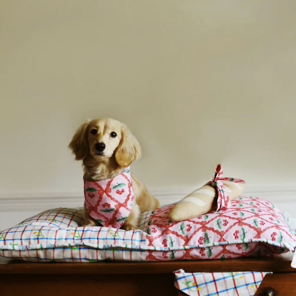 Damson Madder Patchwork Pet Bed, €75, Anthropologie