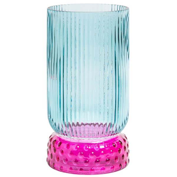 Colourblock Ribbed Glass Hurricane Candle Holder, €23.50, Next