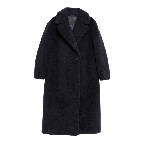 Borg Collared Coat with Wool, €250