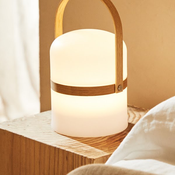 Cordless lamp with handle, €49.99, Zara Home