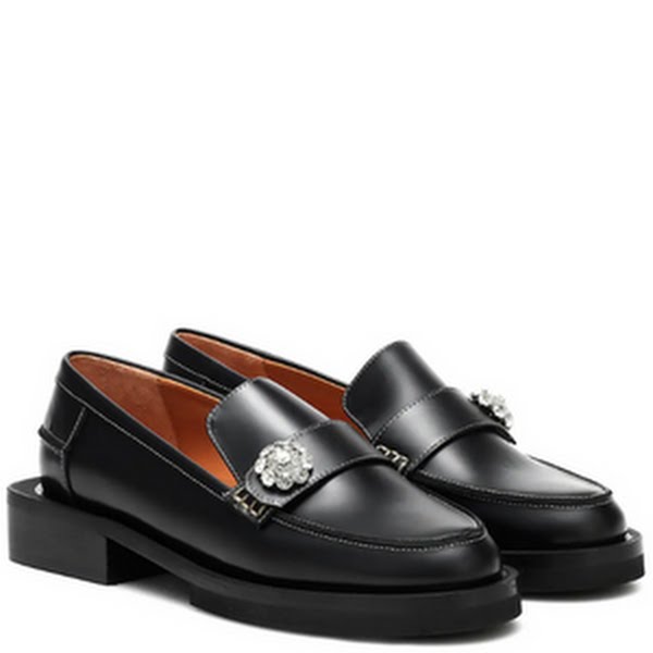 GANNI Jewel leather loafers, €227, MyTheresa