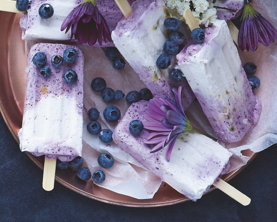 What to Make: Creamy Blueberry & Lemon Ice Pops