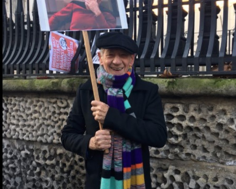 Ian McKellen’s Protest Sign Is What We Need To See On A Monday