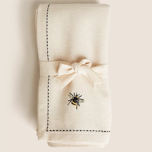 M&S, Embroidered Bee Cotton Napkins, €11