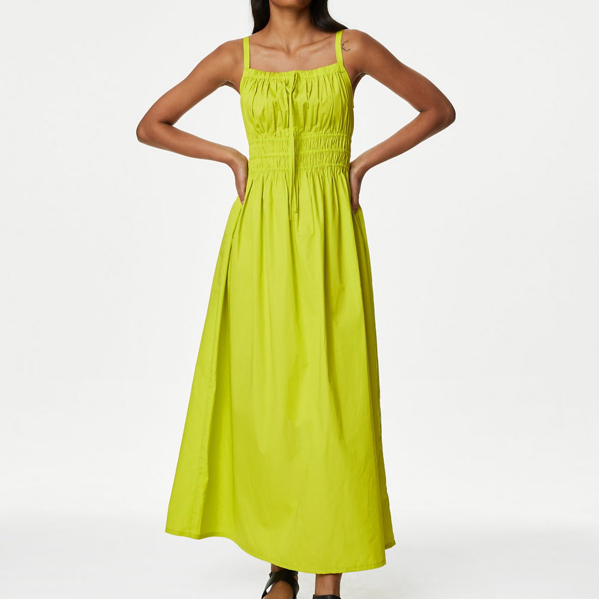 M&S, Smocked Strappy Midaxi Dress, €59.99
