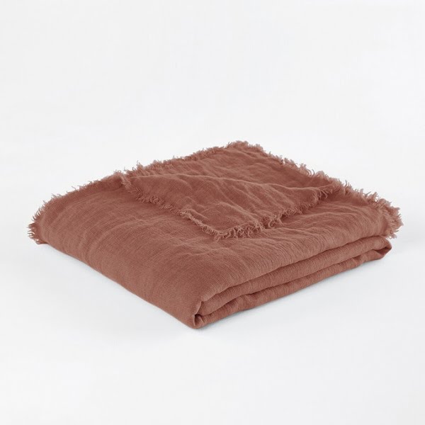 Linange Washed Linen Bedspread, €193.99, La Redoute